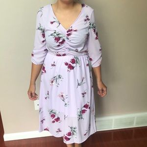 Bobeau Nordstrom spring dress floral lilac